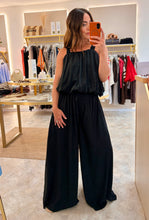 Load image into Gallery viewer, BUBBLE HEM TROUSER CO-ORD - black (longer leg length)
