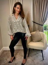 Load image into Gallery viewer, GOLD/SILVER SEQUIN BLOUSE
