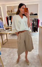 Load image into Gallery viewer, LONG LINE BELTED SHORTS - beige
