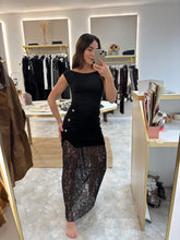Load image into Gallery viewer, LACE LAYERED KNIT SKIRT
