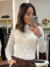 Load image into Gallery viewer, WHITE LACE BODY TOP
