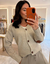 Load image into Gallery viewer, ELBOW PATCH BUTTON FRONT CARDIGAN
