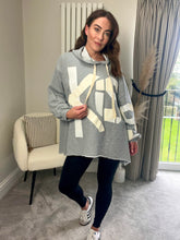 Load image into Gallery viewer, GREY OVERSIZED KISS LOGO HOODIE
