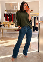 Load image into Gallery viewer, RETRO STRIPE SLEEVE KNIT - khaki
