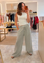 Load image into Gallery viewer, KHAKI STRIPE POCKET TROUSERS
