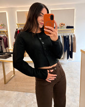 Load image into Gallery viewer, SOFT KNIT BUTTON THROUGH CARDIGAN - black
