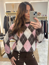 Load image into Gallery viewer, MOHAIR ARGYLE KNIT JUMPER
