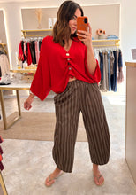Load image into Gallery viewer, STONE DETAIL V-NECK BATWING CREPE TOP - red
