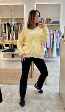 Load image into Gallery viewer, BUTTER LEMON SLOUCH CARDIGAN
