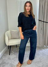 Load image into Gallery viewer, RELAXED DARK DENIM BARREL LEG JEANS
