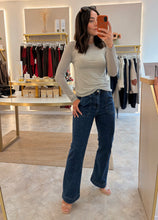 Load image into Gallery viewer, CASHMERE BLEND SHEER LAYERING TOP - grey
