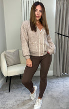 Load image into Gallery viewer, OATMEAL PLAIT DETAIL CARDIGAN
