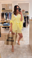 Load image into Gallery viewer, CHEESECLOTH OVERSIZED SUMMER SHIRT- yellow
