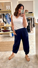 Load image into Gallery viewer, NAVY FRONT POCKET TROUSERS
