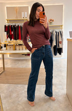 Load image into Gallery viewer, CASHMERE BLEND SHEER LAYERING TOP - Merlot
