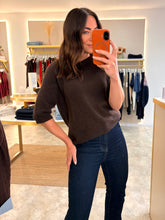 Load image into Gallery viewer, BROWN SHORT SLEEVE KNIT
