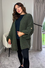 Load image into Gallery viewer, KHAKI CHUNKY KNIT CARDIGAN
