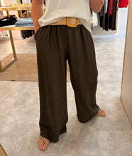 Load image into Gallery viewer, SUMMER BELTED WIDE LEG TROUSERS - brown
