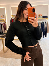 Load image into Gallery viewer, SOFT KNIT BUTTON THROUGH CARDIGAN - black
