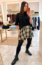Load image into Gallery viewer, CHECKED TIE FRONT OVERLAY MINI SKORT
