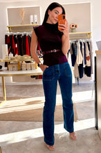 Load image into Gallery viewer, BELTED CAP SLEEVE TOP - wine
