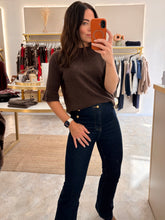 Load image into Gallery viewer, ELBOW LENGTH FRILL SLEEVE KNIT - brown
