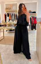 Load image into Gallery viewer, BUBBLE HEM TROUSER CO-ORD - black (longer leg length)
