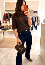 Load image into Gallery viewer, ELBOW LENGTH FRILL SLEEVE KNIT - brown
