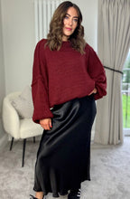 Load image into Gallery viewer, BURGUNDY OVERSIZED KNIT JUMPER
