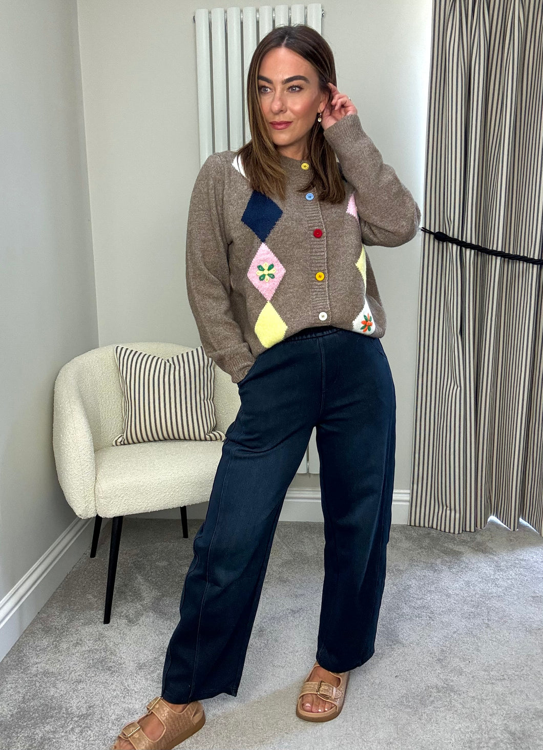 THE ARGYLE KNIT CARDIGAN