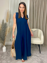 Load image into Gallery viewer, NAVY WIDE LEG JUMPSUIT
