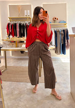 Load image into Gallery viewer, STONE DETAIL V-NECK BATWING CREPE TOP - red
