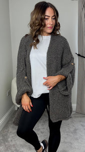 NUTMEG CHUNKY KNIT CARDIGAN