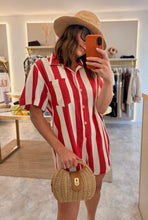 Load image into Gallery viewer, RED STRIPE PLAYSUIT
