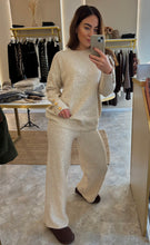 Load image into Gallery viewer, COSY KNIT LOUNGE SET WITH GOLD BUTTON CUFF

