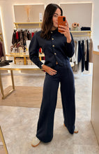 Load image into Gallery viewer, BUTTON TOP AND TROUSER COORD - navy
