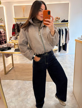 Load image into Gallery viewer, FUNNEL NECK BOMBER JACKET - taupe
