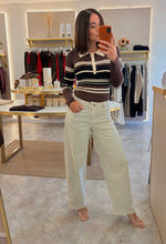 Load image into Gallery viewer, CHOCOLATE STRIPE KNIT BODY TOP
