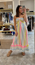 Load image into Gallery viewer, NEON CHEVRON MAXI DRESS
