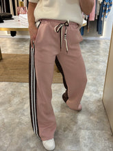 Load image into Gallery viewer, LEOPARD CONTRAST SIDE STRIPE JOGGER TROUSER -blush
