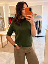Load image into Gallery viewer, KHAKI SHORT SLEEVE KNIT
