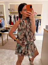 Load image into Gallery viewer, BROWN TIE DYE HALTER NECK PLAYSUIT
