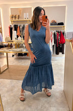 Load image into Gallery viewer, DENIM BLUE TIERED MAXI DRESS
