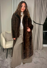 Load image into Gallery viewer, BROWN LONG LENGTH FAUX FUR COAT
