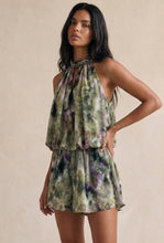 Load image into Gallery viewer, KHAKI TIE DYE HALTER NECK PLAYSUIT
