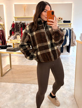 Load image into Gallery viewer, BROWN CHECKED FLEECE
