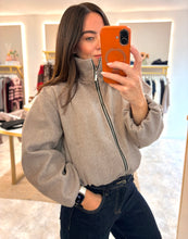 Load image into Gallery viewer, FUNNEL NECK BOMBER JACKET - taupe
