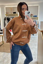 Load image into Gallery viewer, CARAMEL TOGGLE DETAIL ZIP JACKET
