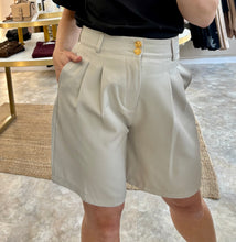 Load image into Gallery viewer, GOLD BUTTON TAILORED SHORTS
