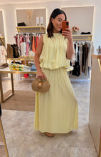 Load image into Gallery viewer, BUBBLE HEM SKIRT CO-ORD - butter yellow

